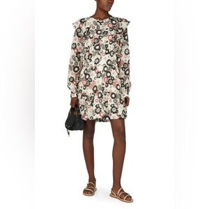 Magali Pascal Francine Long Sleeve Mini Dress Seventies Paisley Size Small NWT